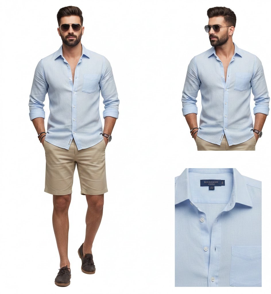 wearing Men's resort wear at beach in cotton shirts