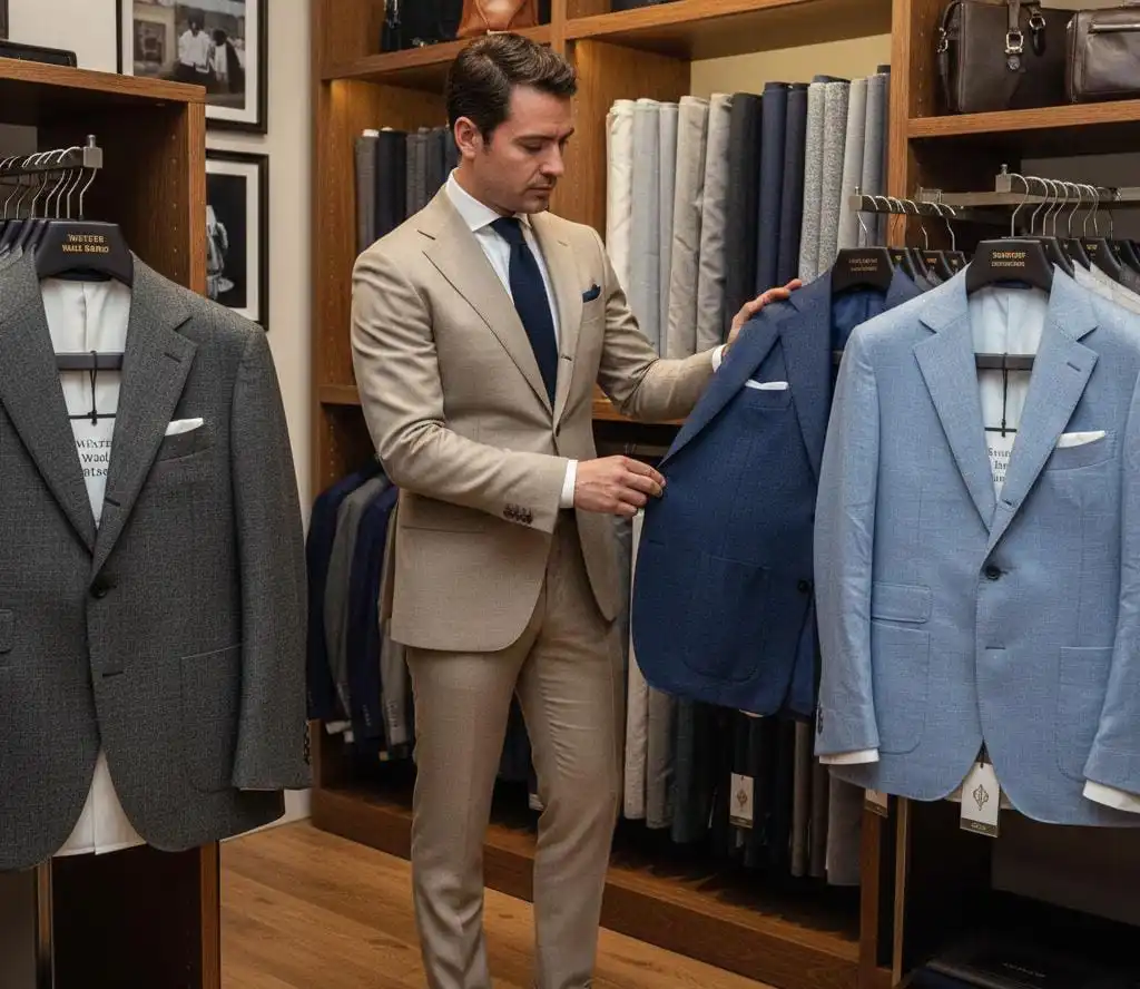 Choosing the right fabric of slim fit suits for men