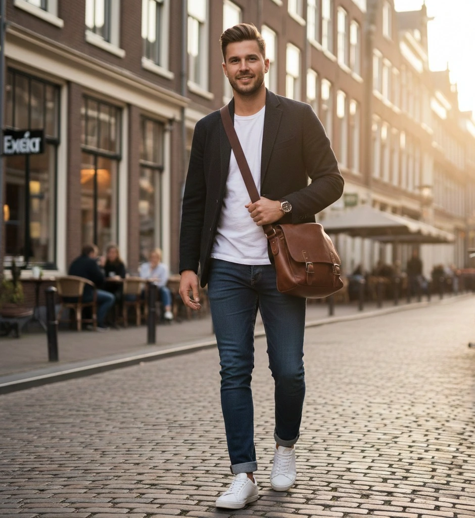 Jeans jeans combination  sneaker outfits for men.