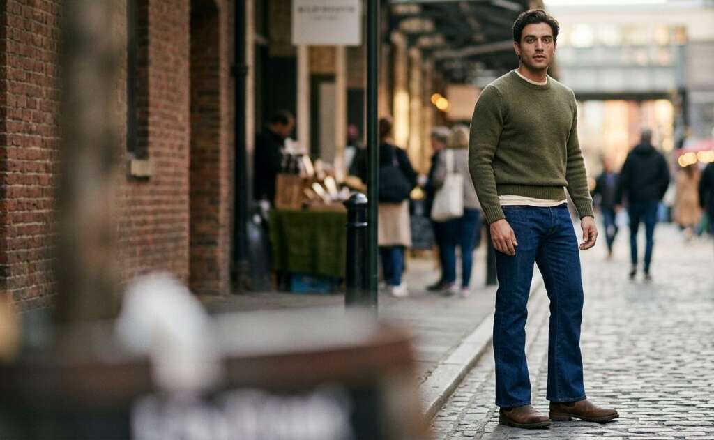 Bootcut pants for men