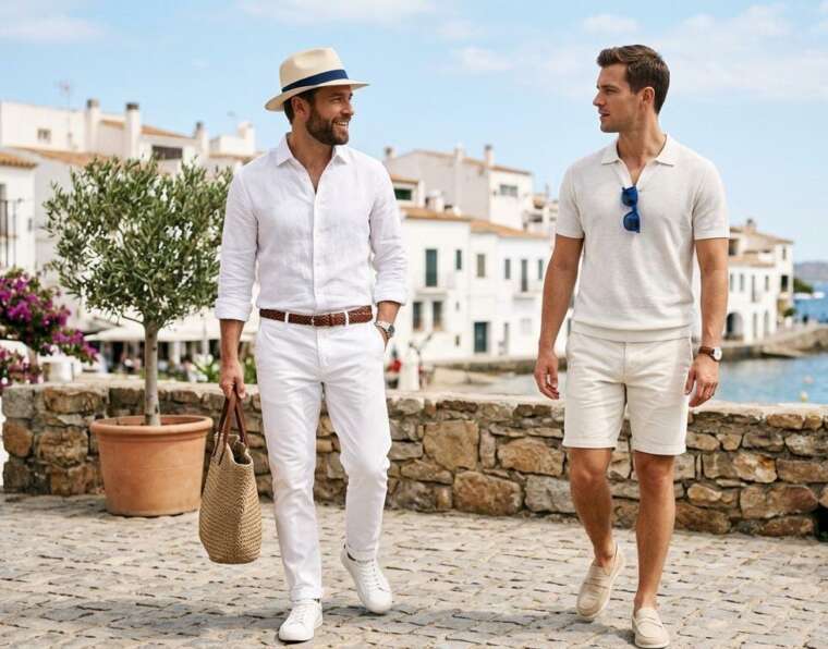 Summer White Outfits for Men