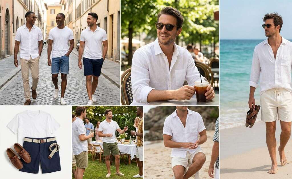 Summer White Outfits for Men