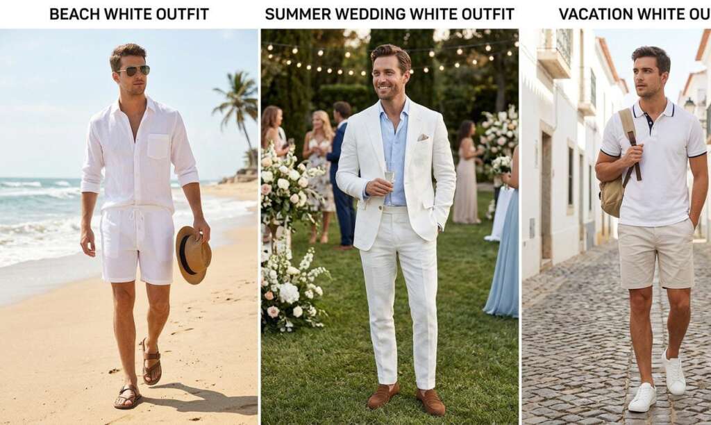 Summer White Outfits for Men