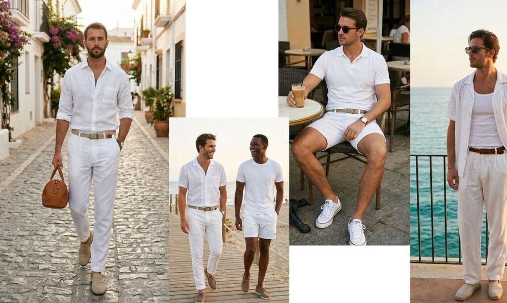 Summer White Outfits for Men