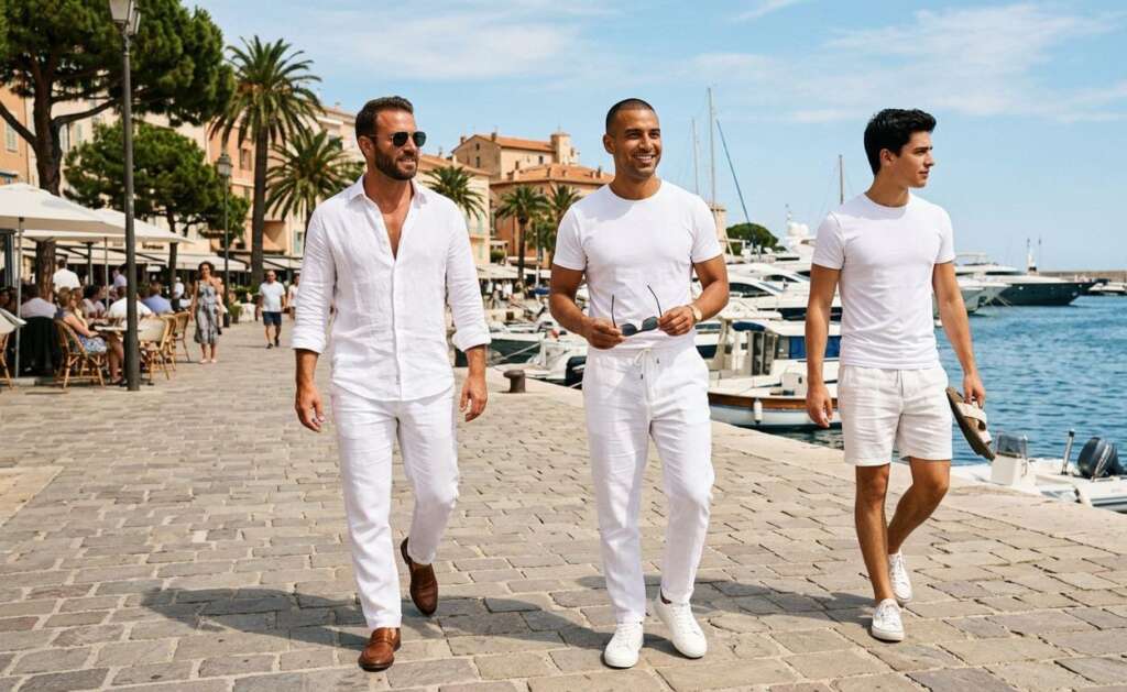 Summer White Outfits for Men