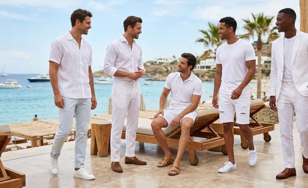 Summer White Outfits for Men
